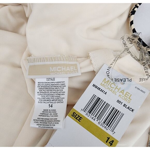 Michael Kors NWT One Shoulder Swimsuit Zebra Print Ruched Sides 1 Piece 14 - Picture 7 of 7